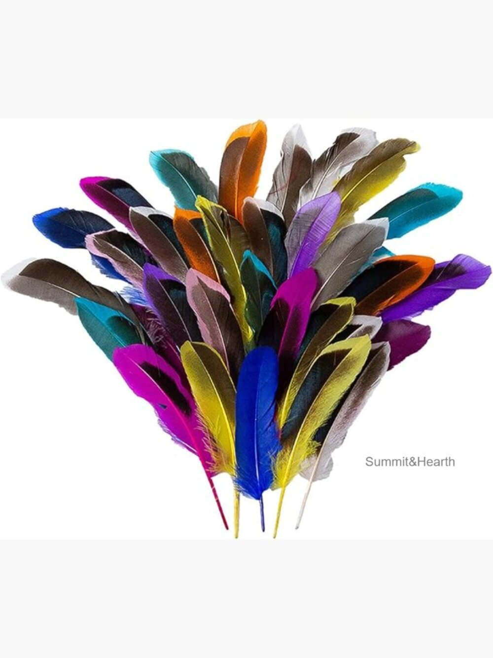 100 Natural Duck Feathers for Crafting DIY Decor 12cm Fluffy Assorted